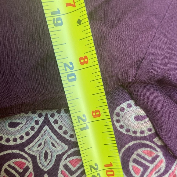 NWT LOFT Square Neck Lightweight Blouse New Shirt Maroon Purple Pink Longsleeve - Picture 7 of 8